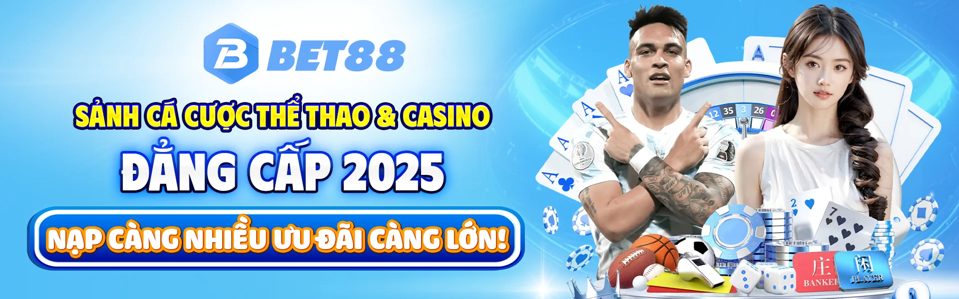 banner nhà cái Bet88 - sảnh game casino thể thao uy tín
